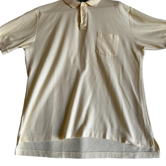 VINTAGE MERVYN’S MEN’S COLLECTION SHORT SLEEVE YELLOW POLO SZ XXL - Picture 4 of 7